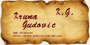 Kruna Gudović vizit kartica